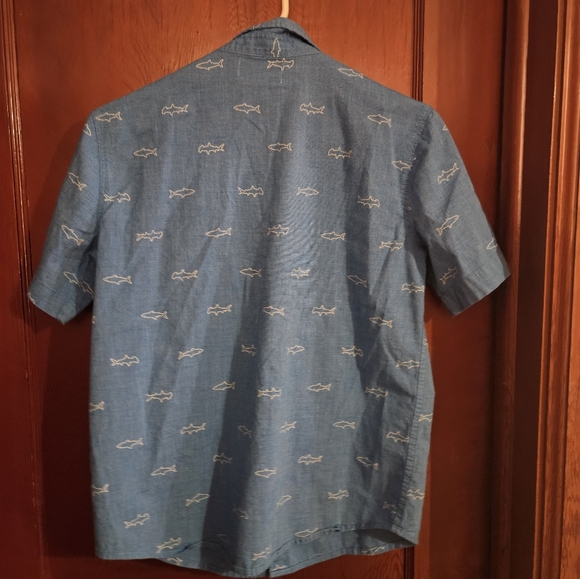 Kid's Old Navy shark collar shirt short sleeve sz XL (14-16) - Picture 2 of 3